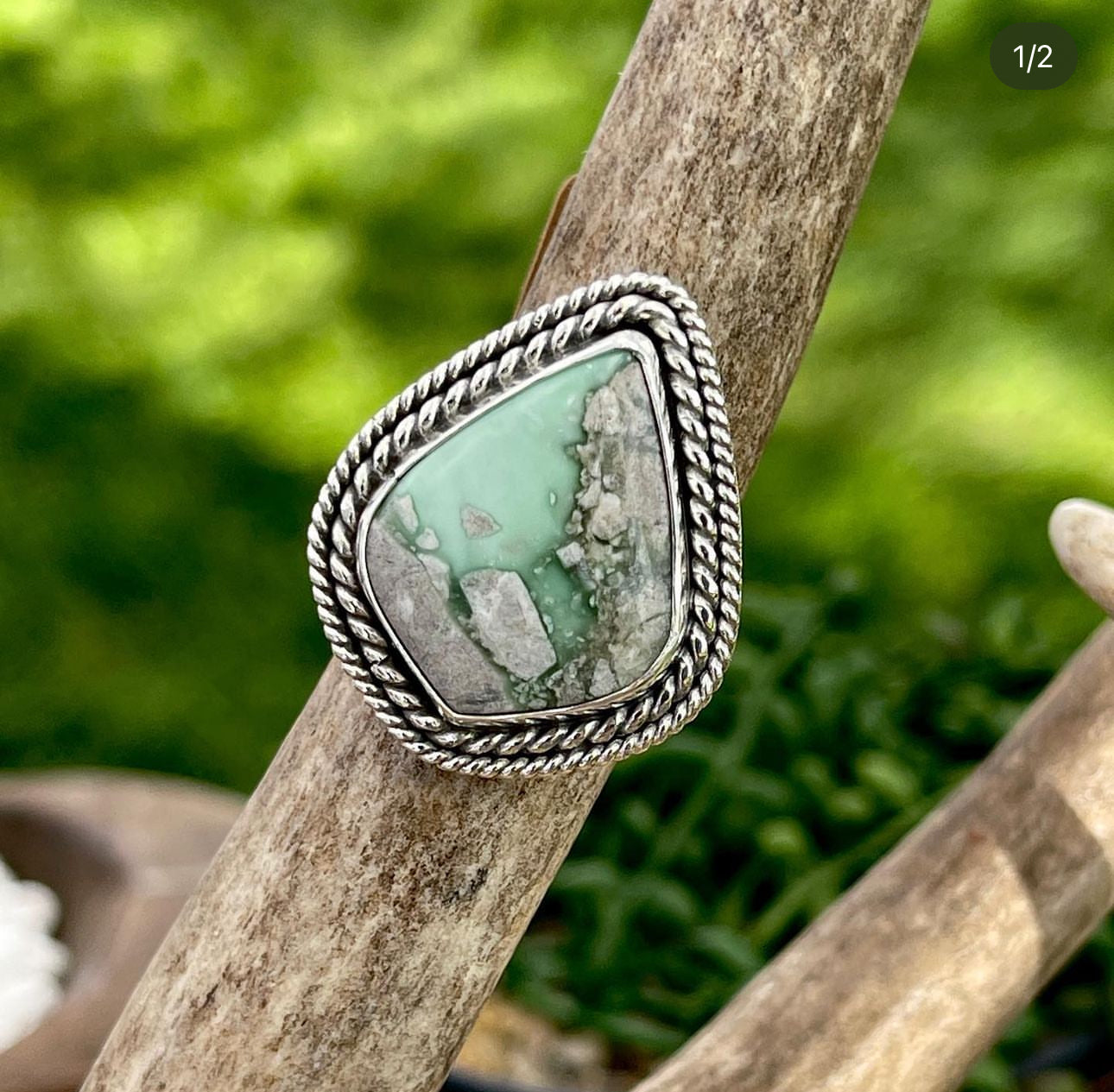 Utah Lucin Variscite Ring {Size 8.5}